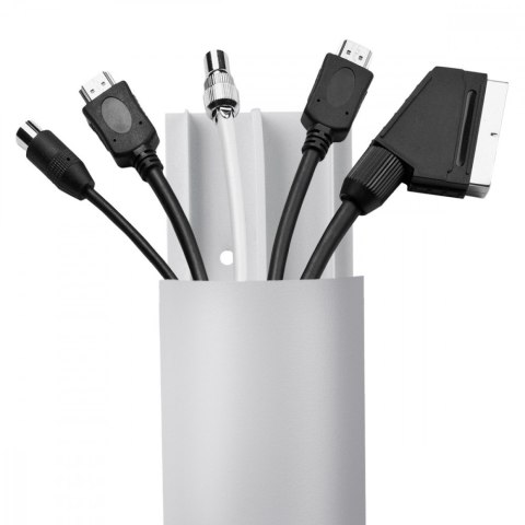 Listwa maskująca Maclean MC-814 S 75cm aluminiowa srebrna do kabli