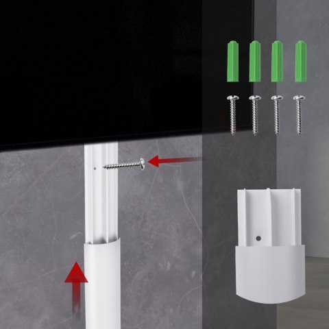 Listwa maskująca Maclean MC-814 W aluminiowa biała 75 cm