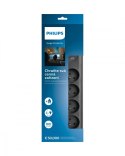 Listwa antyprzepięciowa Philips SPN7040BA/60 4 gniazda 2m czarna