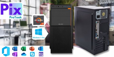 Pix Protask V5 AMD Ryzen 7 32GB DDR4 512GB SSD DVD Windows 11 Pro