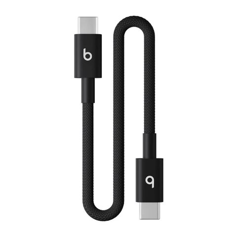 Kabel Beats USB C do USB C 20 cm czarny tkany do ładowania