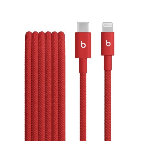 Kabel Apple Beats USB C do Lightning 1.5m czerwony wytrzymały