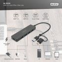Digitus Hub USB 3.0 koncentrator 4-portowy SlimLine z adapterem USB-C
