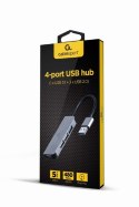 Gembird Hub 4-portowy USB 3xUSB 2.0 1xUSB 3.1 aluminiowy