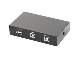 Gembird DSU-21 przełącznik USB 2/1 czarny obsługa 2 urządzeń