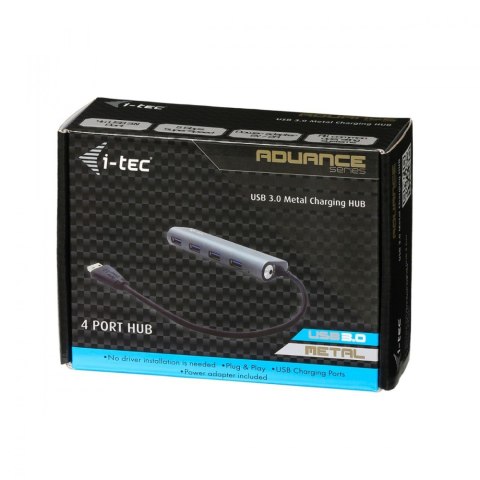 HUB i-tec USB 3.0 Metal Charging 4 porty zasilany do ładowania