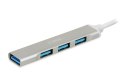 IBOX HUB 4-PORTOWY USB3.0 USB 2.0 SLIM aluminiowy szybki rozdzielacz