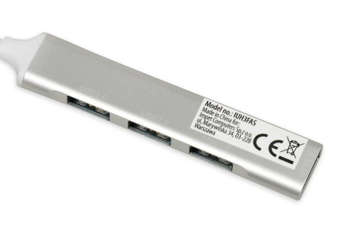 IBOX HUB 4-PORTOWY USB3.0 USB 2.0 SLIM aluminiowy szybki rozdzielacz