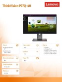 Monitor Lenovo ThinkVision P27Q-40 27'' WLED LCD profesjonalny 2560x1440