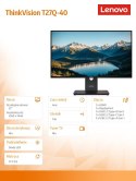 Monitor Lenovo ThinkVision 27 T27Q-40 WLED LCD matowy 2560x1440