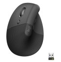 Logitech Mysz Lift grafitowa ergonomiczna pionowa dla leworęcznych