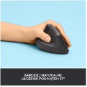 Logitech Mysz Lift grafitowa ergonomiczna pionowa dla leworęcznych