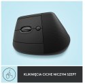 Logitech Mysz Lift grafitowa ergonomiczna pionowa dla leworęcznych