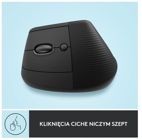 Logitech Mysz Lift grafitowa ergonomiczna pionowa dla leworęcznych
