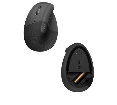 Logitech Mysz Lift grafitowa ergonomiczna pionowa dla leworęcznych