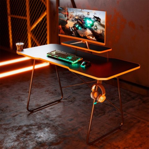 Biurko gamingowe Maclean RS170 z półką na monitor ergonomiczne czarne