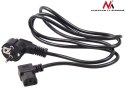 Kabel zasilający kątowy Maclean MCTV-804 3 pin 5M czarny do PC RTV