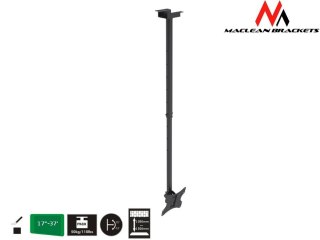 Maclean MC-580 uchwyt sufitowy do telewizora 17-37 VESA 200x200 czarny