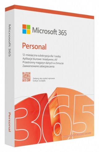 Microsoft 365 Personal PL 1Y 1U 5D Windows Mac z 1TB w chmurze