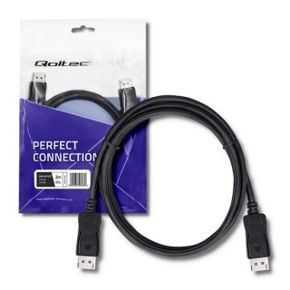 Kabel Qoltec DisplayPort 1.4 męski 2m 8K HDR wydajny do gier i multimediów