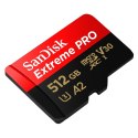 SanDisk Karta Extreme Pro microSDXC 512GB 200 140 MB/s A2 V30 U3 szybki 4K UHD