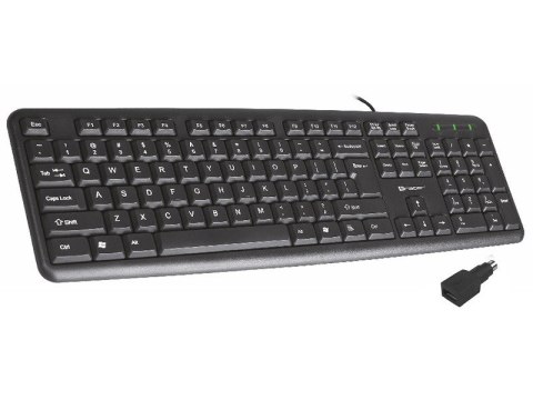 Klawiatura Tracer Maverick Black USB przewodowa ergonomiczna