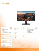 Monitor AG NEOVO 23.8 cala LA-2403 IPS FHD 100Hz HDMI DP VGA matowy