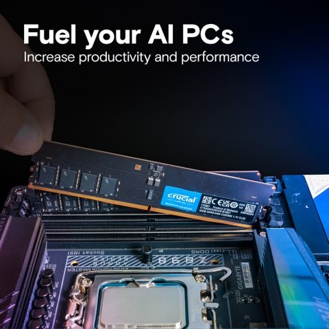Pamięć Crucial DDR5 64GB 6400 CL52 CUDIMM szybka wydajność