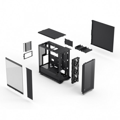 Obudowa Fractal Design FDE Epoch Black TG RGB Midi Tower z wentylatorami