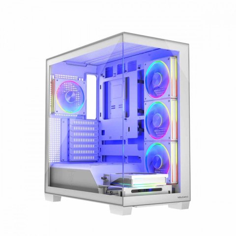 Obudowa MODECOM Volcano Stellar 5F ARGB Biała Midi Tower z wentylatorami