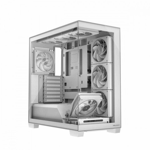 Obudowa PC MODECOM Volcano Stellar 8F ARGB biała stylowa Midi Tower z szybą