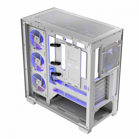 Obudowa PC MODECOM Volcano Stellar 8F ARGB biała stylowa Midi Tower z szybą