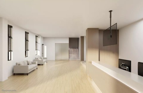 Uchwyt sufitowy Neomounts CL35-340BL12 23-42 cale regulowany z VESA