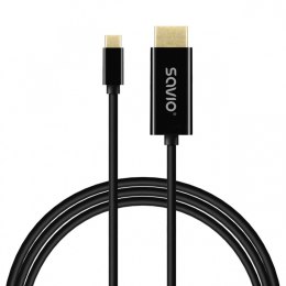Savio Kabel USB-C do HDMI CL-190 30Hz 1m czarny wytrzymały