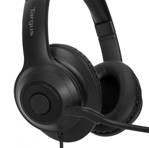 Słuchawki Targus Stereo Headset czarne z redukcją szumów