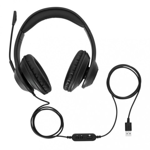 Słuchawki Targus Stereo Headset czarne z redukcją szumów
