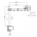 Uchwyt biurkowy ART L-01XS do 1 monitora LED LCD 13-32 cale