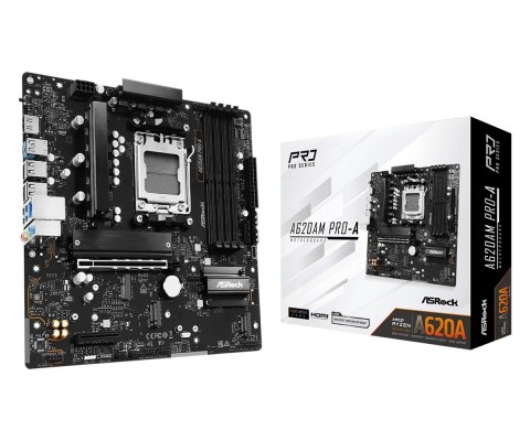 Płyta główna ASRock A620AM PRO-A AM5 4DDR5 HDMI mATX wydajna