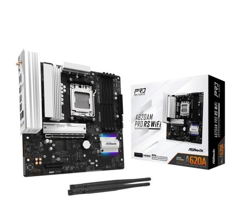 Płyta główna ASRock A620AM PRO RS WIFI AM5 mATX 4x DDR5 HDMI/DP