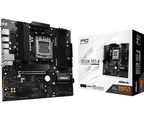 Płyta główna ASRock B850M PRO-A AM5 DDR5 mATX z RGB HDMI/DP