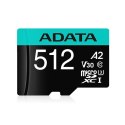 Adata Karta microSD Premier Pro 512 GB UHS1 U3 V30 A2 + adapter wydajna pamięć