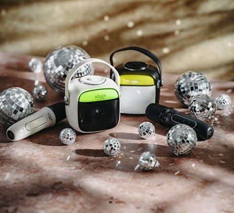 Głośnik karaoke Adler AD1199W z mikrofonem bluetooth 8h czasu pracy