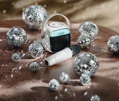 Głośnik karaoke Adler AD1199W z mikrofonem bluetooth 8h czasu pracy