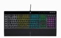 Klawiatura gamingowa Corsair K55 RGB PRO podświetlana IP42 z makrami