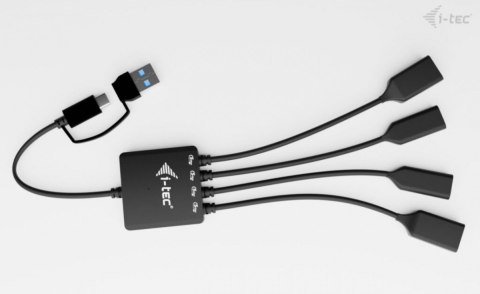 I-tec HUB USB-C USB-A 4 porty szybki elastyczny adapter