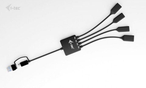 I-tec HUB USB-C USB-A 4 porty szybki elastyczny adapter