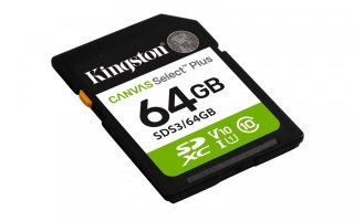 Karta pamięci Kingston 64GB SD Canvas Select Plus Gen3 100MB/s