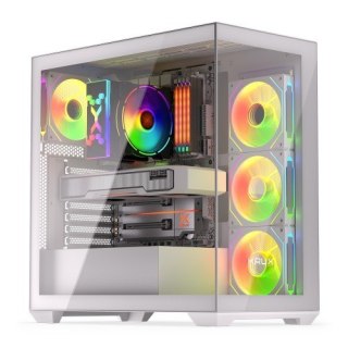 Obudowa Krux Exo White Midi Tower z hartowanym szkłem RGB