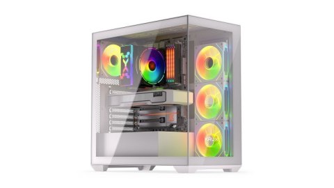 Obudowa Krux Exo White Midi Tower z hartowanym szkłem RGB