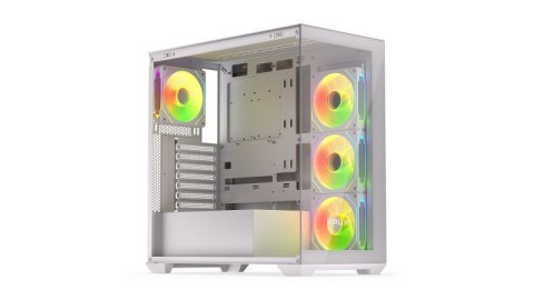 Obudowa Krux Exo White Midi Tower z hartowanym szkłem RGB